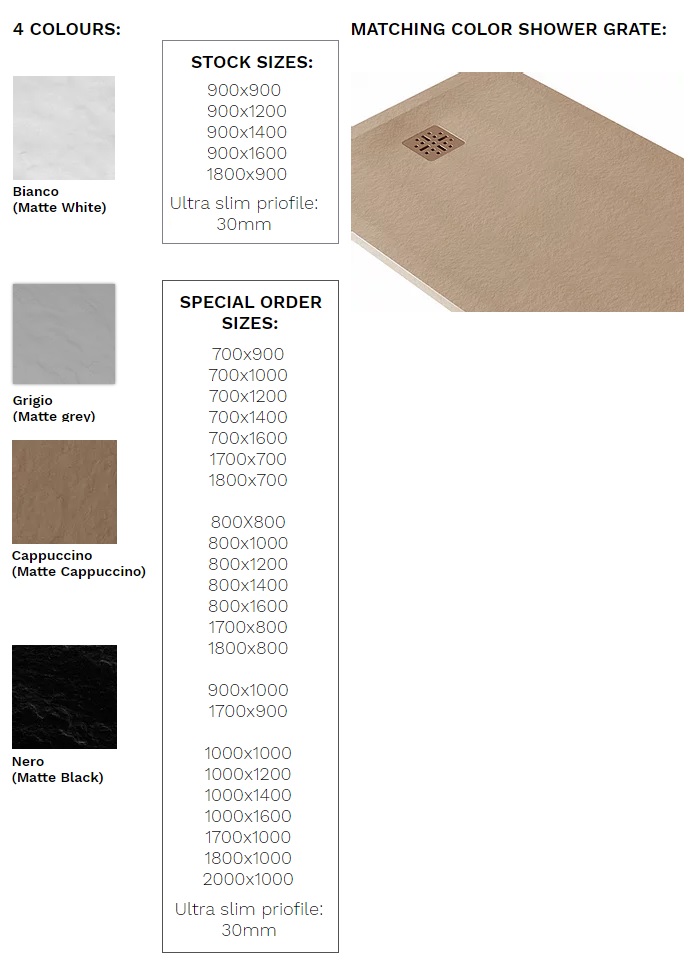 domus stone shower base